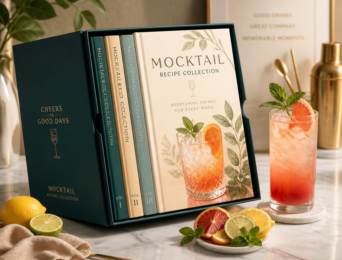 Printed Mocktail Bible collection in a premium gift box